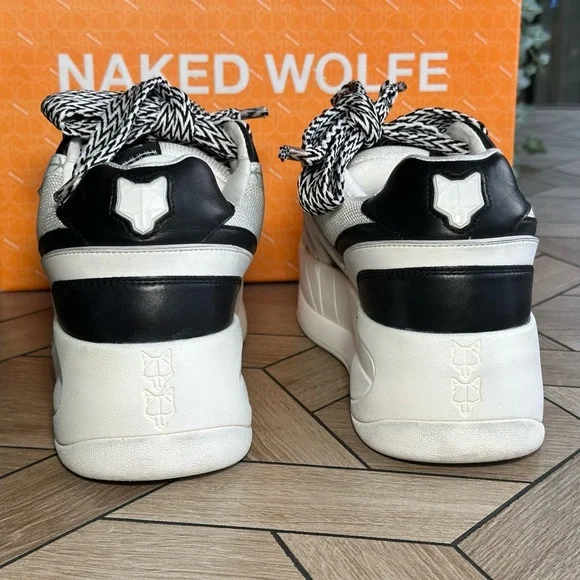Original Naked Wolfe Black and White Unisex Sneakers - Picture 7 of 17